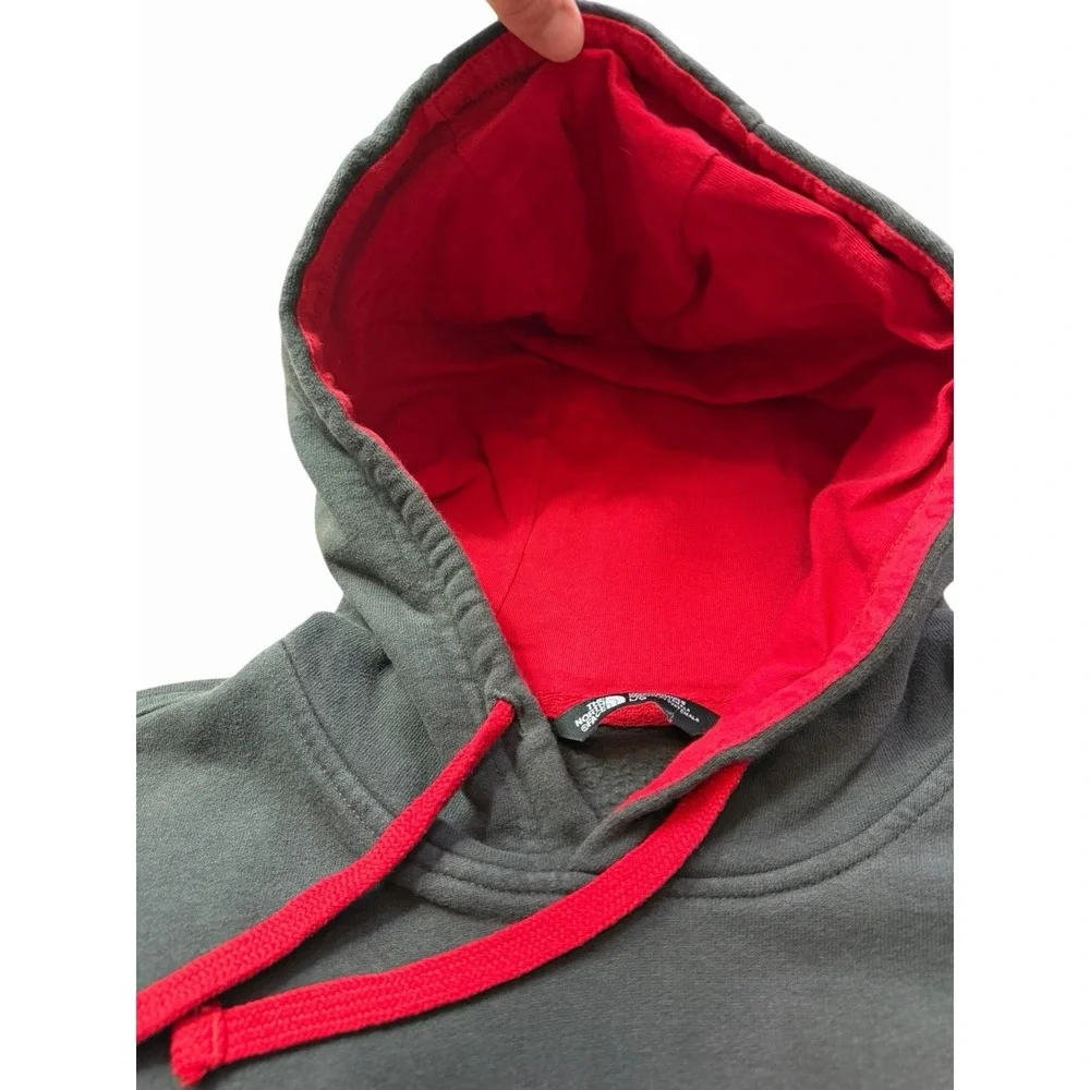 The North Face Men's Half Dome Pullover Hoodie Sweatshirt Gray/Red Size Large